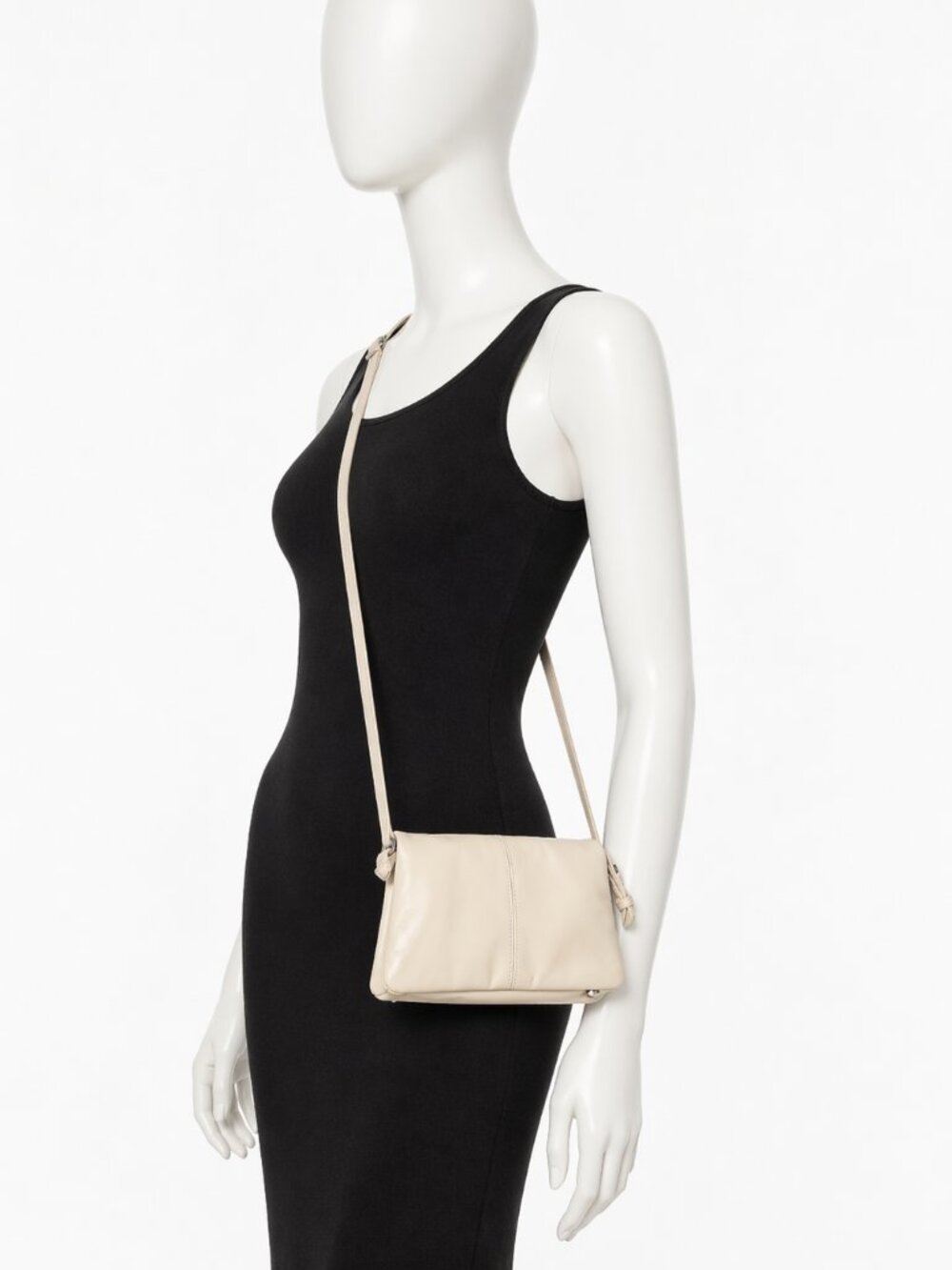 Zara Cream White Leather Crossbody Bag Purse Butter Soft Influencer